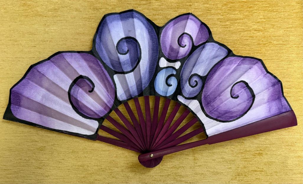Abanico espiral morado